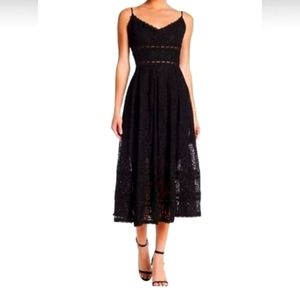 NORDSTROM NSR BLACK MIDI DRESS